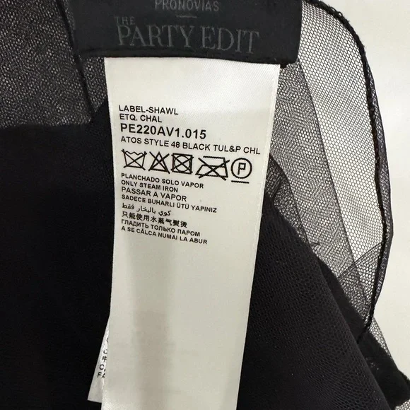 Pronovias Black Strapless Dress with Silver - Atos style 48- Beading size 4 - Picture 14 of 15